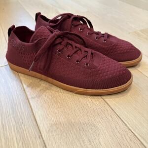 Suavs The Zilker Gum Sole Lace-Up Sneakers Wine Red Knit Men’s Mesh Shoe Size 11